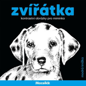 Zvířátka kontrastní obrázky pro miminka - modrá knížka
