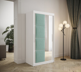 Šatní skříň Abi Tapi Barva korpusu: Bílá, Rozměry: 120 cm, Dveře: Manila 11