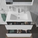 DURAVIT - L-Cube Umyvadlová skříňka 55x82x48 cm, 2 zásuvky, lesklá bílá LC624102222