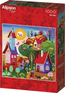 ALIPSON Čtvercové puzzle Kočičí slunce