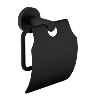 SAPHO - X-ROUND BLACK držák toaletního papíru, s krytem, černá mat XR732B