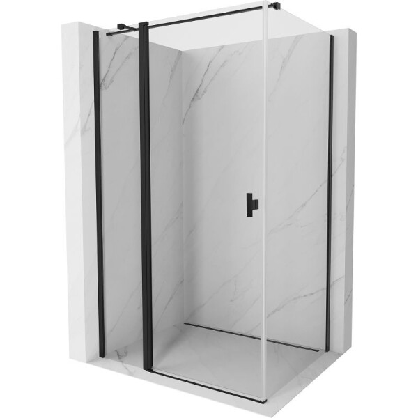 MEXEN/S - Mist T sprchový kout dveře křídlové 70 x 95, transparent, černá 8A4T-070-095-70-00