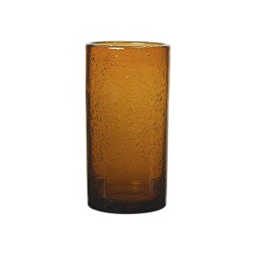 Ferm Living Sklenice na vodu z recyklovaného skla Oli Amber 220 ml, oranžová barva, sklo