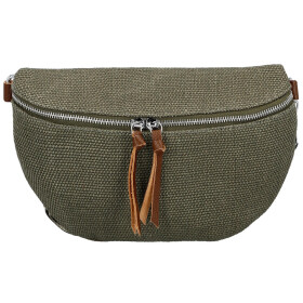 Trendy dámská textilní ledvinka Ayana, tmavě zelená