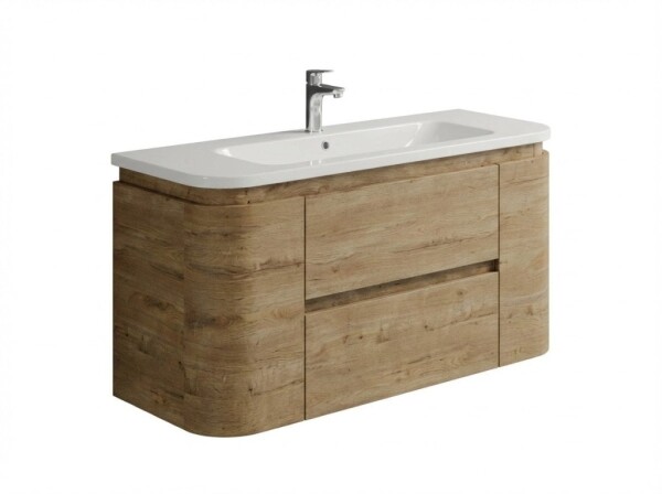 Koupelnová skříňka s umyvadlem Naturel Shelley 119x50x45 cm dub mat SHELLEY120OAK SHELLEY120OAK