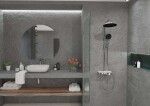 Kielle - Idolio Zrcadlo s LED osvětlením a vyhříváním, průměr 100 cm 50324091