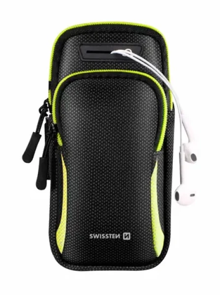 SWISSTEN ARMBAG CASE pouzdro pro 6.7 černá / Obvod paže: 26 - 44cm (32903500)