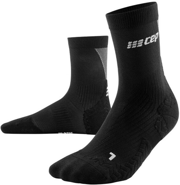 CEP Vysoké ponožky ULTRALIGHT dámské black/grey - CEP dámské běžecké kompresní vysoké ponožky ULTRALIGHT - black Velikost: II (Vel. chodidla 34-37)