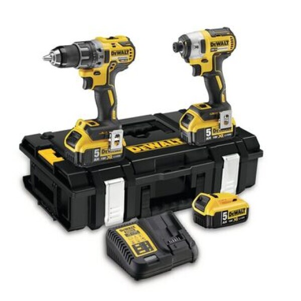 DeWalt DCK266P3 / Aku příklepová vrtačka + rázový utahovák / 18V / 3x 5.0Ah / nabíječka / kufr / doprodej (DCK266P3)