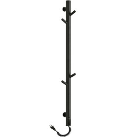 CERANO - Elektrický sušák ručníků Ramus, s displejem - 160W - černá strukturovaná matná - 1400x30 mm CER-683554