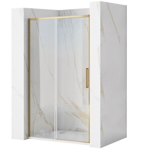 REA - Posuvné sprchové dveře Rapid Slide 120 zlatá kartáčovaná REA-K4709