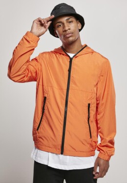 Celozipová nylonová krepová bunda mandarinka