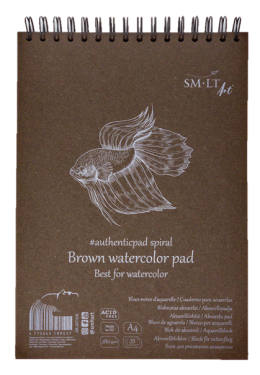 SM.LT Brown Watercolor Pad hnědý A4 280 g 35 listů