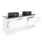 Koupelnová skříňka s krycí deskou SAT B-Way 119x50x45 cm bílá lesk BWAY2120WTK BWAY2120WTK