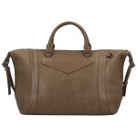 Módní dámská koženková kabelka do ruky Marilla, tmavě béžová