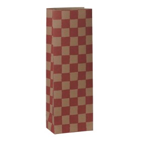 Maileg Papírový sáček Checker Powder/Red 26,5 cm – set 5 kusů, červená barva, papír