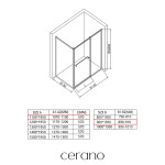 CERANO - Sprchový kout Versaro L/P - 6 mm - černá matná, transparentní sklo - 110x90 - zasouvací CER-8050BD80292