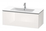 DURAVIT - L-Cube Umyvadlová skříňka 40x102x48 cm, 1 zásuvka, lesklá bílá LC614202222