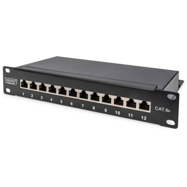 Digitus DN-91612S-EA 12 portů síťový patch panel 254 mm (10) CAT 6A 1 U osazený