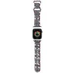 Hello Kitty Silicone Heads Stripes černá / Řemínek / Apple Watch 38/40/41mm / Silikonový (HKAWMSDIESK)