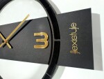 DumDekorace BLACK & GOLD ASYMMETRY, designové nástěnné hodiny 30 cm
