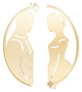 Záložky mosazné 2ks Pýcha a předsudek