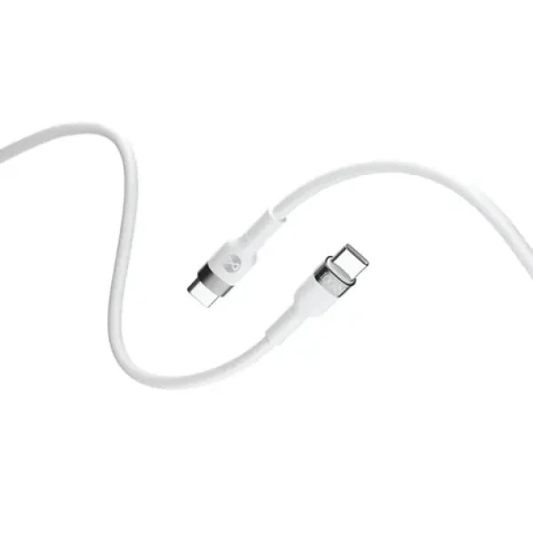 Forever Flexible kabel USB-C (M) - USB-C (M) 2 m bílá / 100W (5900495978554)