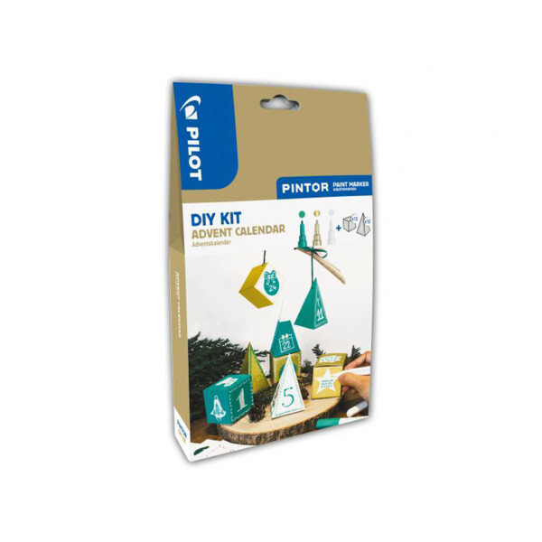 Dekorativní popisovače PILOT Pintor EF/F, sada 3ks + adventní kalendář