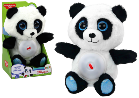 Mamido Plyšový medvídek panda s lampičkou a ukolébavkami 30 cm