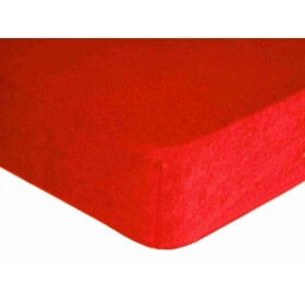DekorTextil Napínací prostěradlo FROTÉ Premium červené ROZMĚR: (š/d/v) 120 x 200 x 20 cm