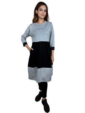 HOSH Mikinové šaty Calista Velikost: UNI, Barva: Šedá