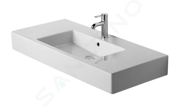 DURAVIT - Vero Umyvadlo 1050x490 mm, s přepadem, s otvorem pro baterii, WonderGliss, bílá 03291000001