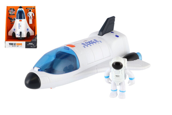 Raketoplán s astronautem, světlo, zvuk