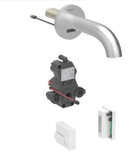 GEBERIT - Piave Elektronická umyvadlová baterie pod omítku, napájení z generátoru, easy to clean, kartáčovaná nerez 116.286.SN.1