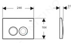 GEBERIT - Delta25 Ovládací tlačítko splachování, lesklý chrom 115.125.21.5