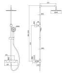 CERSANIT - Sprchový sloup s termostatickou baterií CITY, chrom S951-340