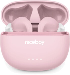 Niceboy HIVE Pins ANC 3 růžová / Bezdrátové sluchátka / mikrofon / Bluetooth 5.3 / ANC / IPX4 (8594182427738)