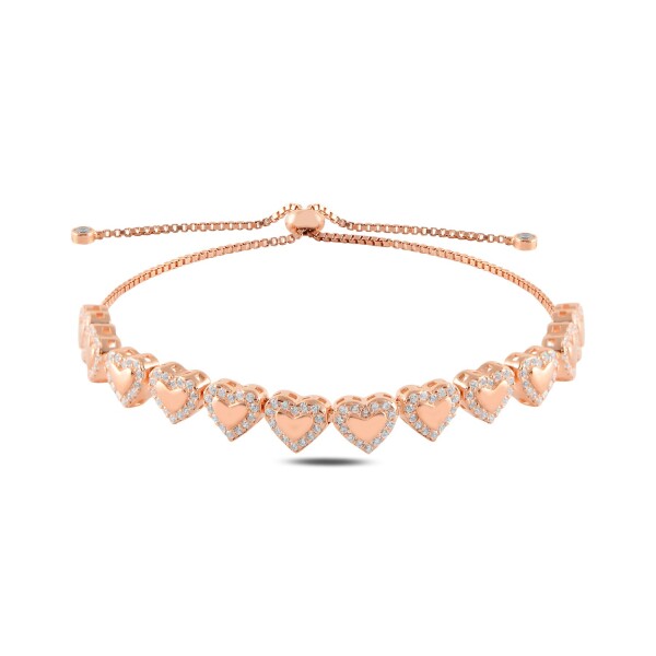 LUNICA Stříbrný náramek srdíčka 0058 0459