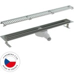 CERANO - Sprchový odtokový žlab, sifon otočný 360° - DN50 - nerez - 72 CER-679291