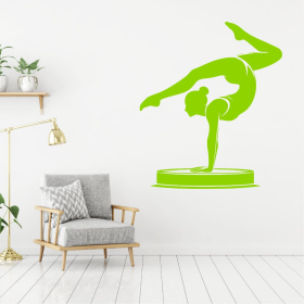 Samolepka Moderní gymnastika Barva: zelená, Velikost: 100 x 86 cm