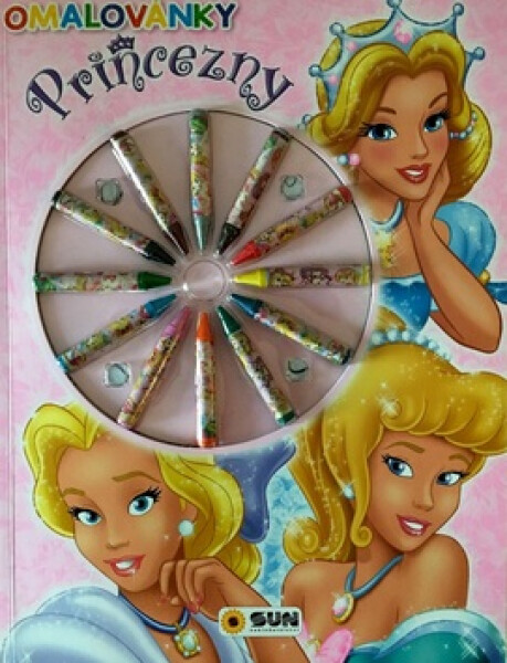 Princezny voskovkami omalovánky