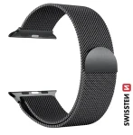 SWISSTEN milánský tah řemínek pro Apple Watch 42-44 mm černá (46000211)