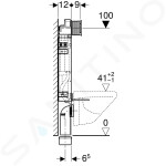 GEBERIT - Kombifix Předstěnová instalace pro závěsné WC, výška 1,08 m 110.300.00.5