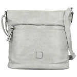Trendy dámská koženková crossbody kabelka Tomila, světle šedá