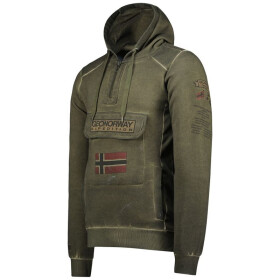 Geografické Norsko Gymclass EO Tiedye Badge M Mikina WU8270H-GNO-KAKI m