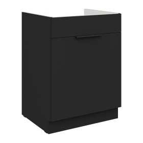 Spodní skříňka pod dřez Siena 60 ZL 1S BB - Premium Box Barva korpusu: Černá, Barva dvířek: Černá