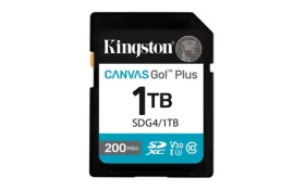 Kingston Canvas Go Plus SDXC 1TB / UHS-I V30 / U3 / Class 10 / čtení: až 200MBs / zápis: až 160 MBs (SDG4/1TB)