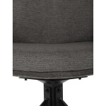 Židle jídelní, 180° otočný mechanismus, lanýžová voděodolná látka, černý kov