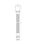 OMNIRES - Hadice k dřezové a vanové baterii, 180 cm, bílá mat 062MWM