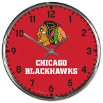 Wincraft Hodiny Chicago Blackhawks NHL Chrome Clock